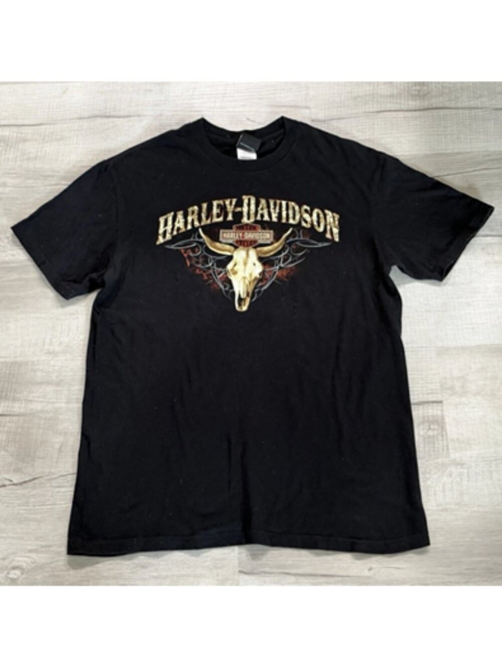 Harley-Davidson Man O'War Lexington KY Black Short Sleeve T-Shirt Men's Sz LARGE